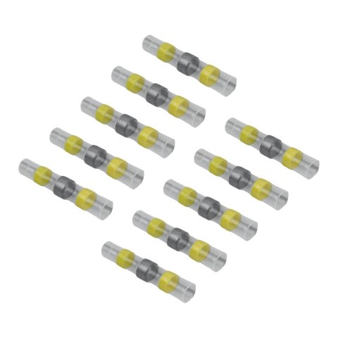 Szybkozłączki przelotowe z cyną, termokurczliwe, 4-6 mm2, żółte, 10 szt.