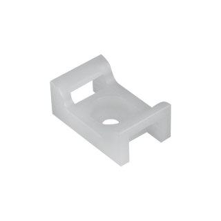 Uchwyt do opasek zaciskowych, przykręcany, 22 x 16 mm, biały, 10 szt.