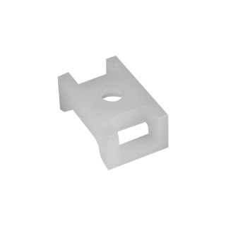 Uchwyt do opasek zaciskowych, przykręcany, 22 x 16 mm, biały, 10 szt.