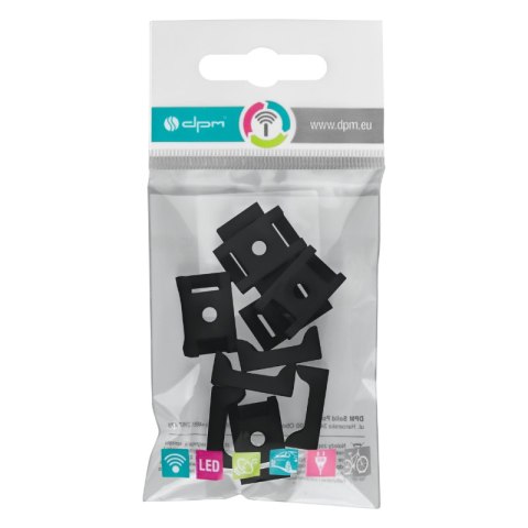 Uchwyt do opasek zaciskowych, przykręcany, 22 x 16 mm, czarny, 10 szt.