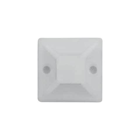 Uchwyt do opasek zaciskowych, samoprzylepny, 20 x 20 mm, biały, 10 szt.
