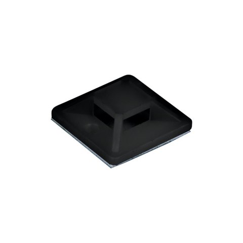 Uchwyt do opasek zaciskowych, samoprzylepny, 20 x 20 mm, czarny, 10 szt.