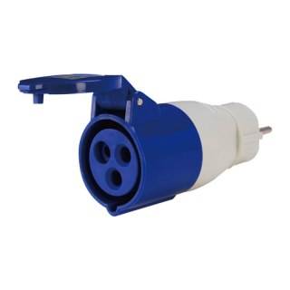 Adapter kempingowy CEE/Uni-Schuko, 16 A, IP44