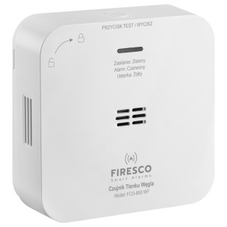Czujnik czadu WiFi, bateryjny, gwarancja 2 lata, FCO-850 WF, Firesco