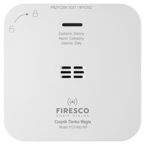 Czujnik czadu WiFi, bateryjny, gwarancja 2 lata, FCO-850 WF, Firesco