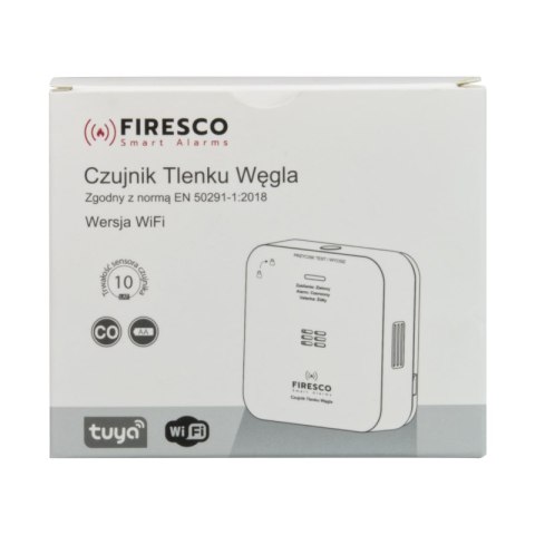 Czujnik czadu WiFi, bateryjny, gwarancja 2 lata, FCO-850 WF, Firesco
