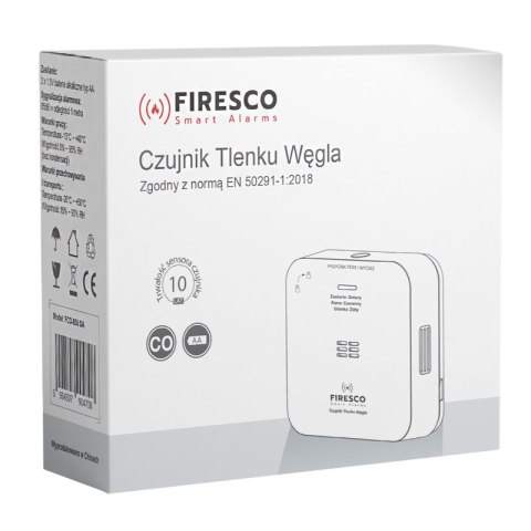 Czujnik czadu, bateryjny, gwarancja 2 lata, FCO-850 SA, Firesco