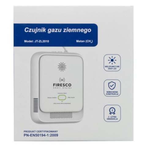 Czujnik gazu ziemnego, JT-ZL2010, Firesco
