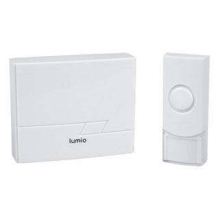 Dzwonek bezprzewodowy bateryjny, biały, LUMIO