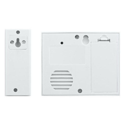 Dzwonek bezprzewodowy bateryjny, biały, LUMIO