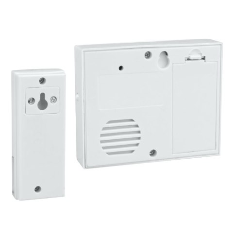 Dzwonek bezprzewodowy bateryjny, biały, LUMIO