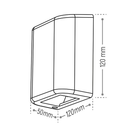 Kinkiet zewnętrzny, 3 W, 200 lm, 3000 K, IP54, biały
