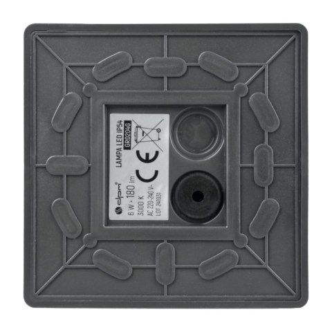 Kinkiet zewnętrzny, 6 W, 180 lm, 3000 K, IP54, szary