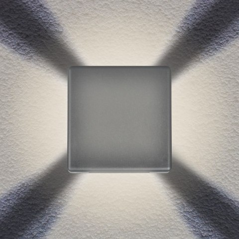 Kinkiet zewnętrzny, 6 W, 180 lm, 3000 K, IP54, szary