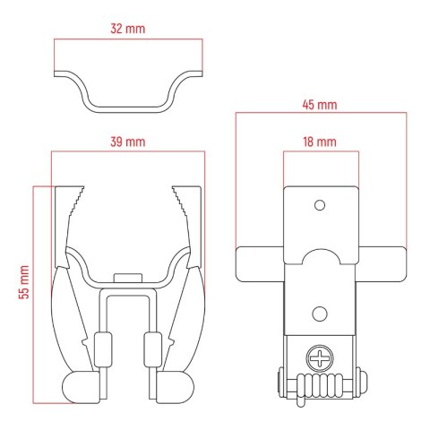 Klipsy montażowe do szyny podtynkowej, X-LINE