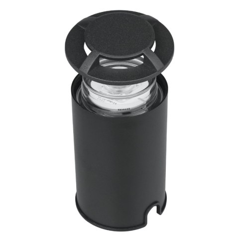 Lampa najazdowa, 1 W, 30 lm, 3000 K, IP66, czarna