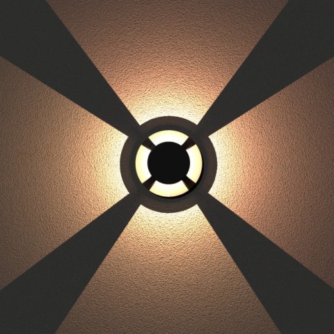 Lampa najazdowa, 1 W, 30 lm, 3000 K, IP66, czarna