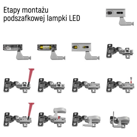 Lampka LED na zawias, 2 szt.