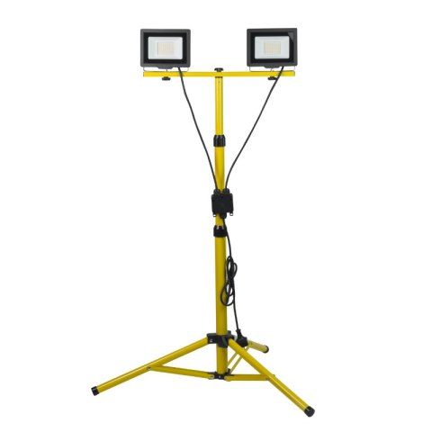 Naświetlacz LED na statywie, 2 x 50 W, 7000 lm, 4000 K, IP65, 140 cm