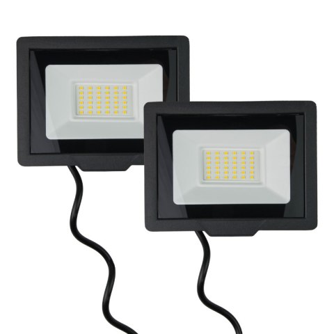 Naświetlacz LED na statywie, 2 x 50 W, 7000 lm, 4000 K, IP65, 140 cm