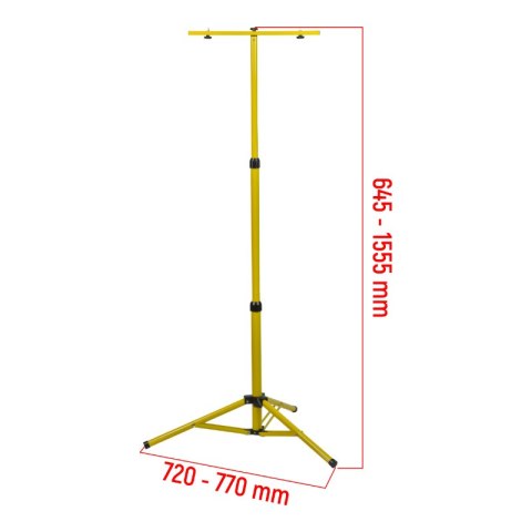 Naświetlacz LED na statywie, 2 x 50 W, 7000 lm, 4000 K, IP65, 140 cm