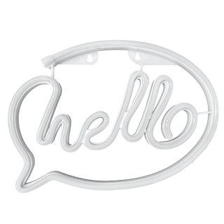 Neon LED "hello", 30 x 21 cm