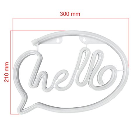 Neon LED "hello", 30 x 21 cm