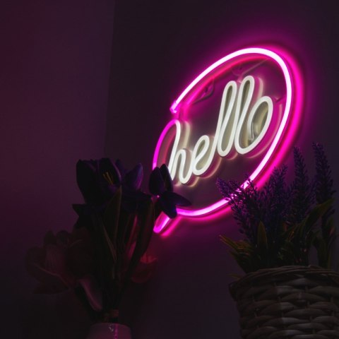 Neon LED "hello", 30 x 21 cm