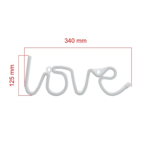 Neon LED "love", 34 x 12,5 cm