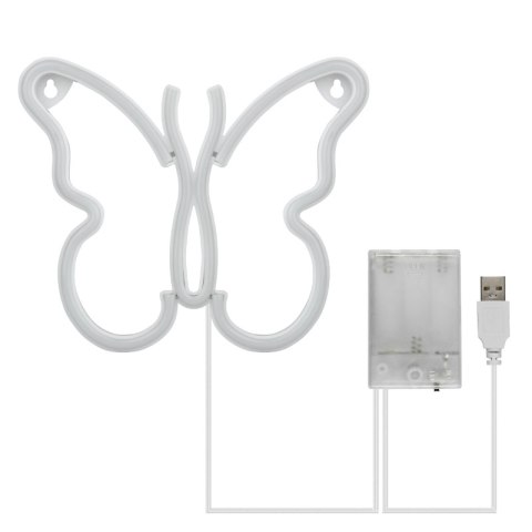 Neon LED "motyl", 22,5 x 19,5 cm