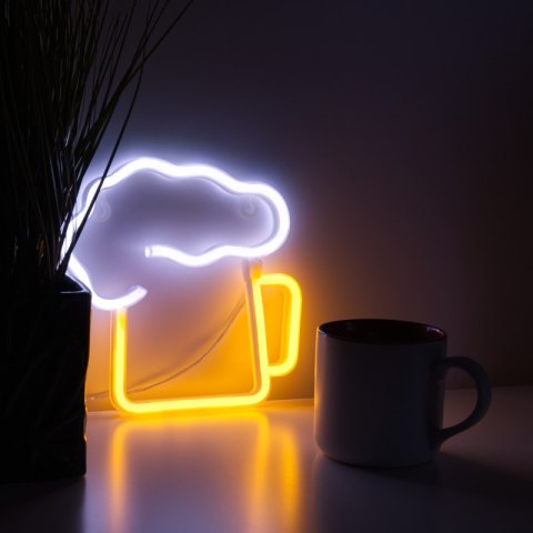 Neon LED "piwo", 20 x 20 cm