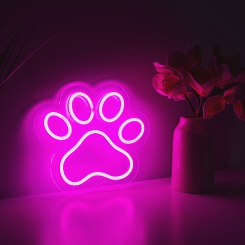 Neon "łapa", 25 x 22 cm