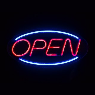 Neon "open", 45 x 22 cm