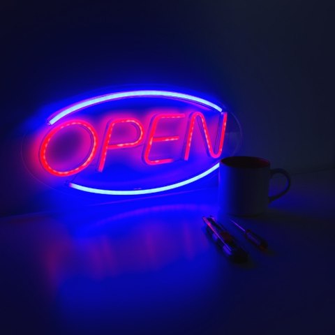 Neon "open", 45 x 22 cm