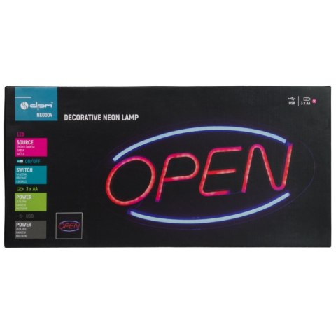 Neon "open", 45 x 22 cm