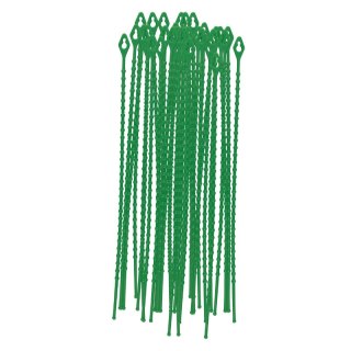 Opaski koralikowe wielokrotnego użytku, 2 x 120 mm, 50 szt., zielone