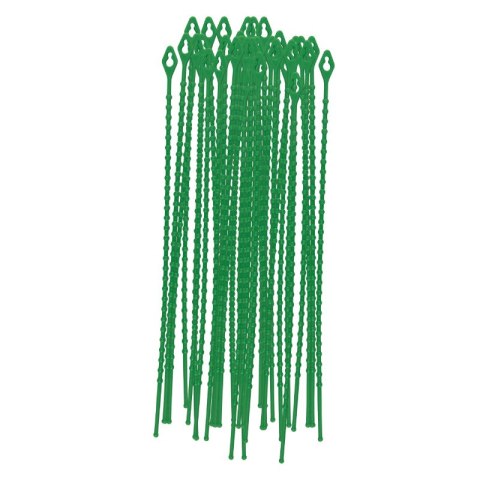 Opaski koralikowe wielokrotnego użytku, 2 x 120 mm, 50 szt., zielone