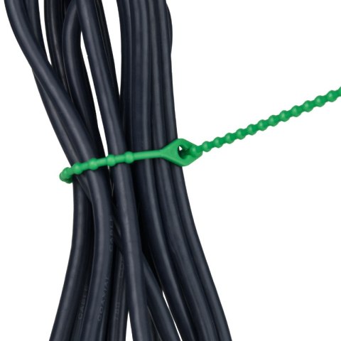 Opaski koralikowe wielokrotnego użytku, 2 x 120 mm, 50 szt., zielone