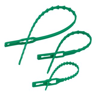 Opaski zaciskowe wielokrotnego użytku, 130 / 170 / 230 mm, 50 szt., zielone