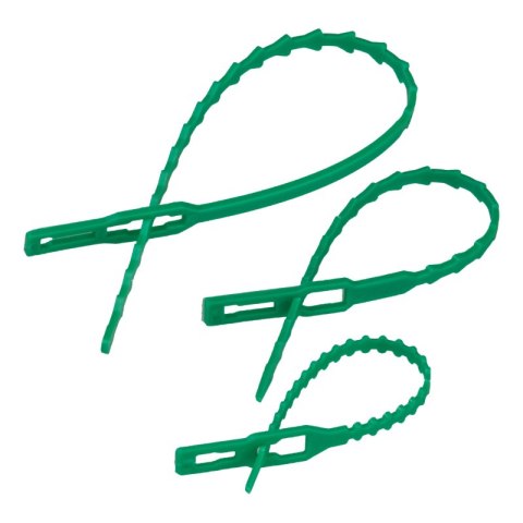 Opaski zaciskowe wielokrotnego użytku, 130 / 170 / 230 mm, 50 szt., zielone