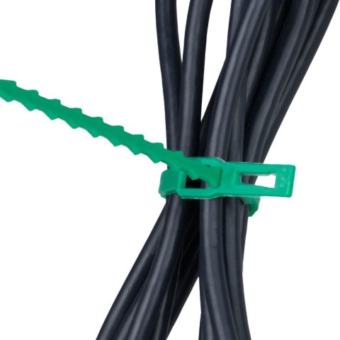 Opaski zaciskowe wieloktornego użytku, 8 x 170 mm, 50 szt., zielone