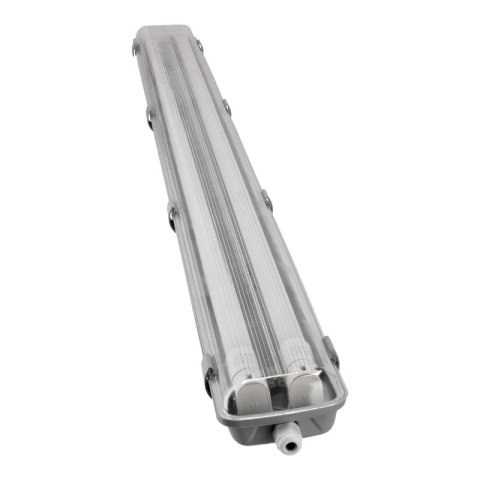 Oprawa hermetyczna do tub LED G13, 2 x T8, 2 x 18 W, 2 x 1800 lm, 4000 K, IP65, 120 cm, szara