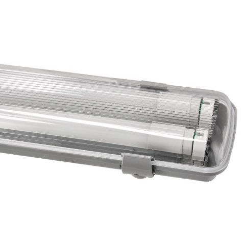 Oprawa hermetyczna do tub LED G13, 2 x T8, 2 x 18 W, 2 x 1800 lm, 4000 K, IP65, 120 cm, szara