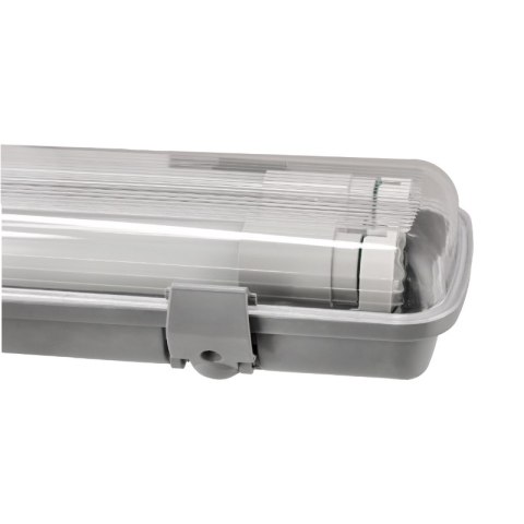 Oprawa hermetyczna do tub LED G13, 2 x T8, 2 x 18 W, 2 x 1800 lm, 4000 K, IP65, 120 cm, szara