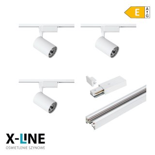 Oświetlenie szynowe - zestaw 3 x 5 W, biały, X-LINE