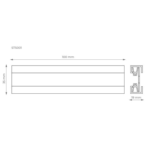 Oświetlenie szynowe - zestaw 3 x 5 W, biały, X-LINE