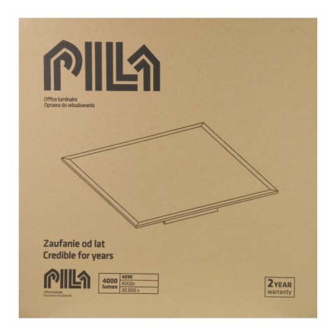 Panel LED, 60 x 60 cm, 40 W, 4000 lm, 4000 K, IP20, biały
