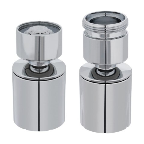 Perlator do baterii, krótki, srebrny, XL1028, Noveen