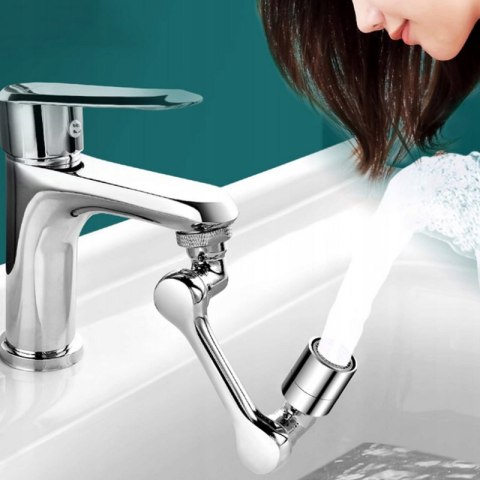 Perlator do baterii, obrotowy, srebrny, XL1063, Noveen