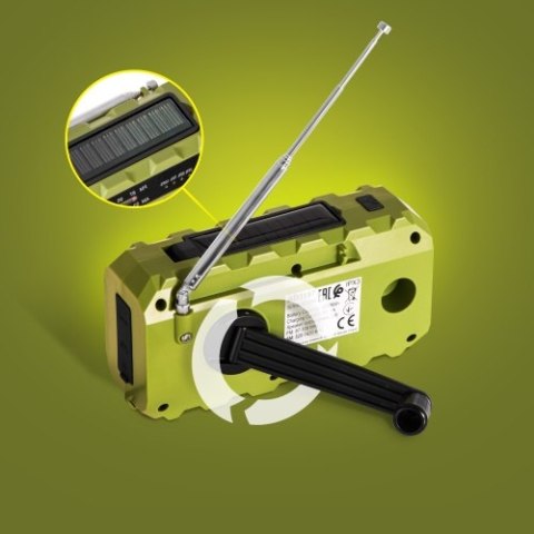 Adler Radio solarne z korbką ręczną